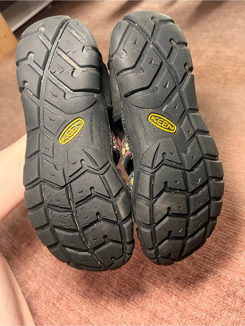 KEEN Youth Kids Size 3 Floral Black Water Closed Toe Summer Sandals Shoes